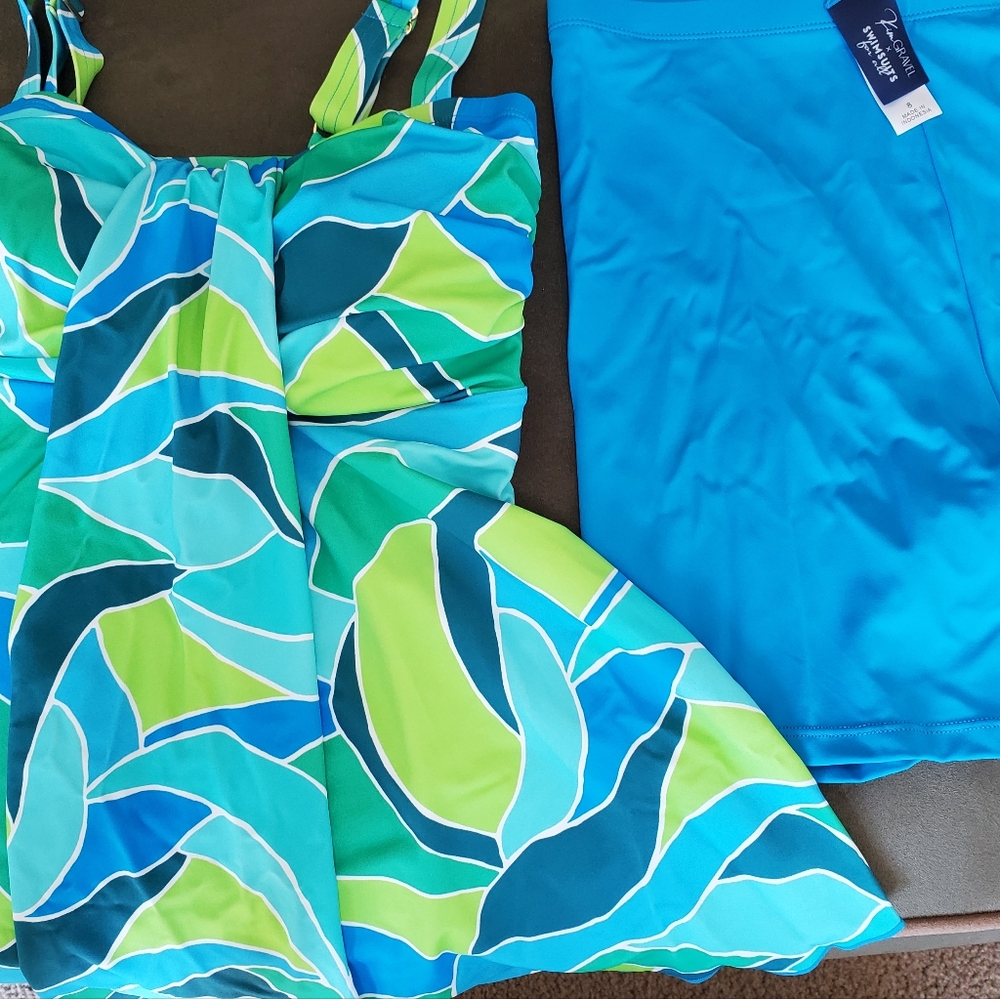 BRAND NEW- Kim Gravel Fly Away Tankini w/5" Boy Short